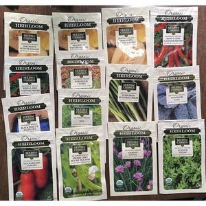 Seeds Of Change Organic Heirloom Vegetables & Herbs Bundle Lot Of 14